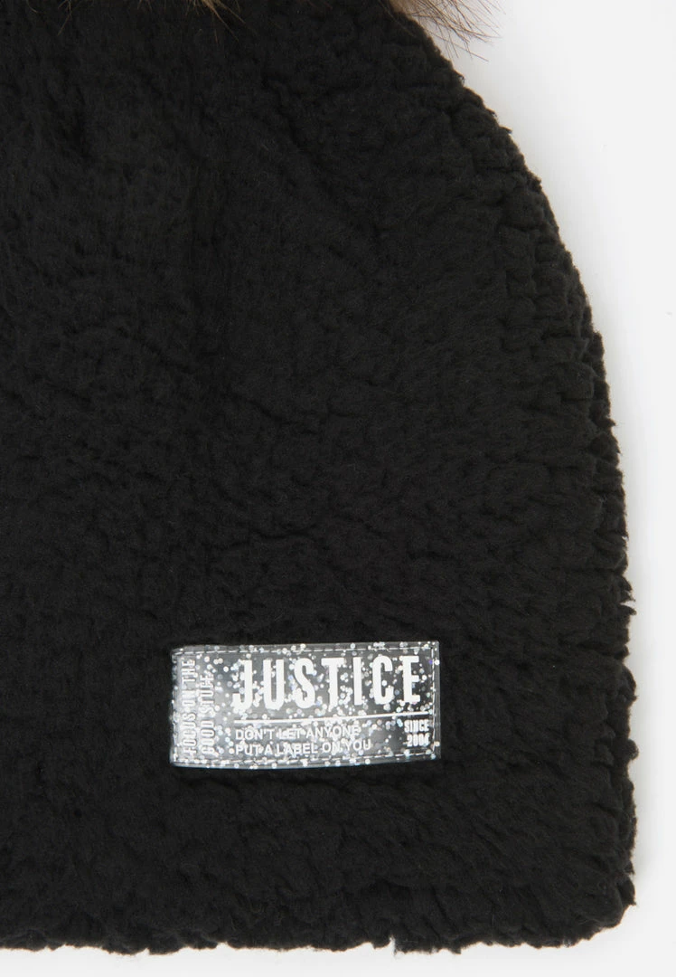 FANTASIA Faux Sherpa Pom-Pom Beanie Hat & Gloves 4 FANTASIA Faux Sherpa Pom-Pom Beanie Hat & Gloves